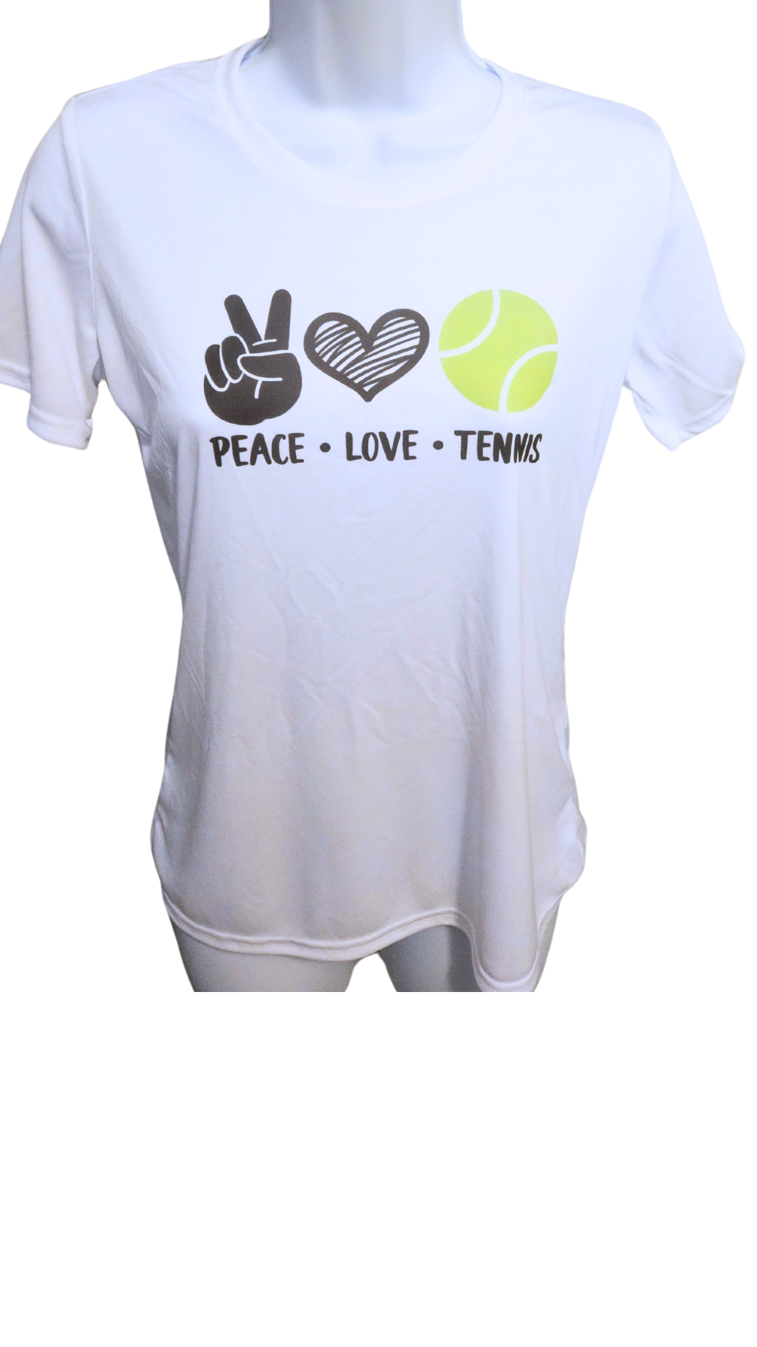 Port & Company -Peace·Love·Tennis Dri-fit T-shirt - X-Small - SKU # 509009