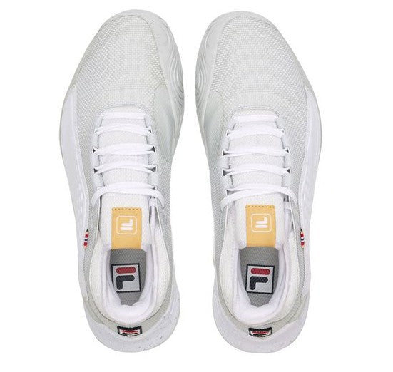 Fila Mondo Forza Men's Tennis Shoe - White/Glacier Gray/New Wheat