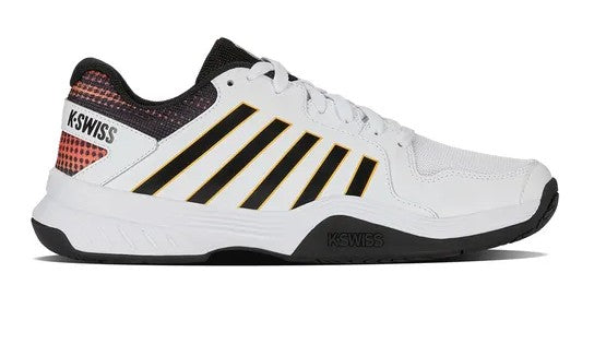 K Swiss Court Express Mens Pickleball Shoe - White/Dubarry/Daffodil
