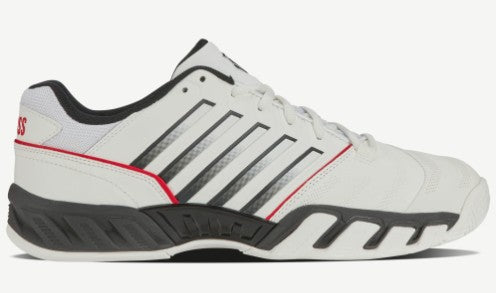 K Swiss Bigshot Light 4 Mens Tennis Shoe - Bright White/Stretch Limo/High Risk Red