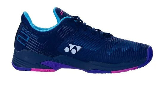 Yonex Sonicage 2 Womens Tennis Shoe - Navy/Purple
