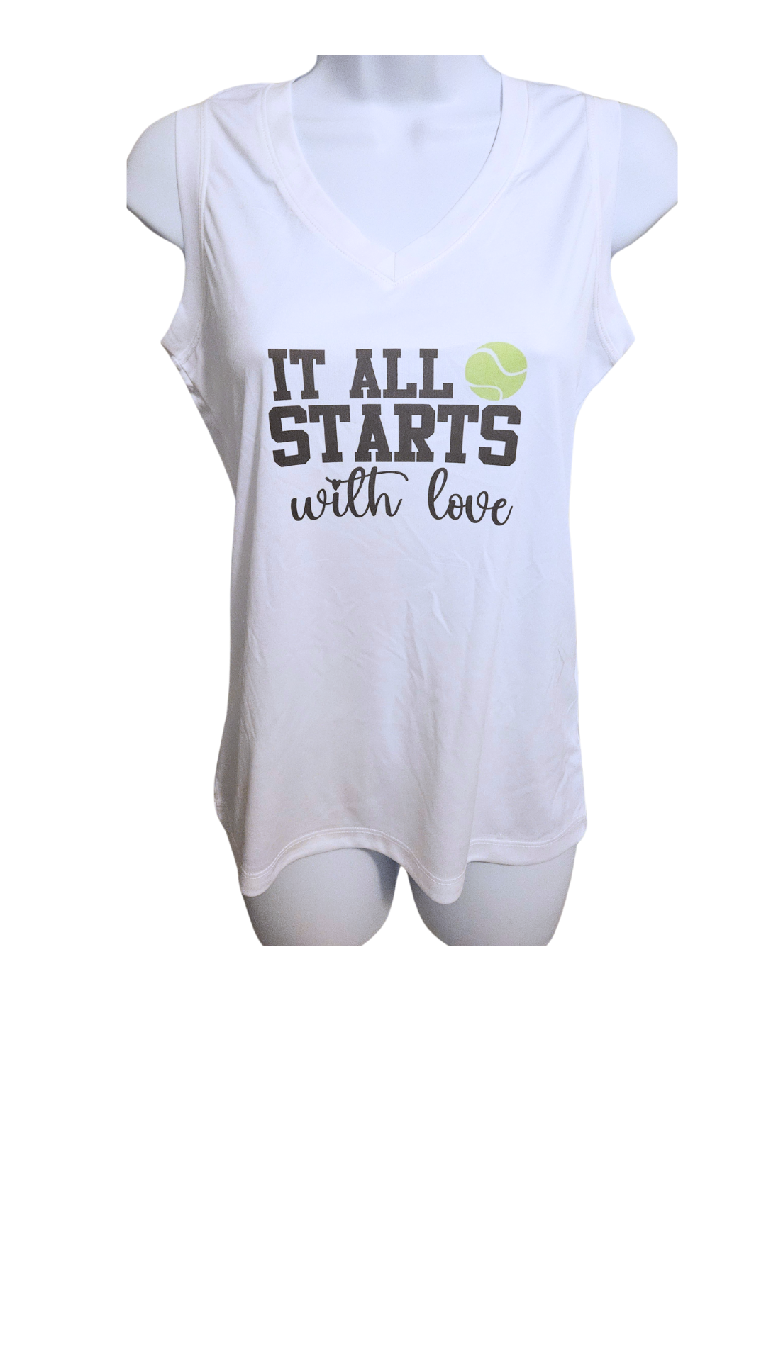 Sport-Tek - It All Starts With Love - Women's Sleeveless Dri-fit Tee - X-Small - SKU # 509020