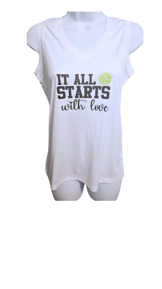Sport-Tek - It All Starts With Love - Women's Sleeveless Dri-fit Tee - X-Small - SKU # 509020