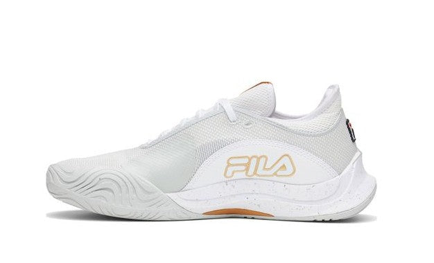 Fila Mondo Forza Men's Tennis Shoe - White/Glacier Gray/New Wheat
