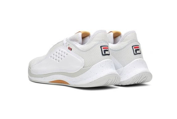 Fila Mondo Forza Men's Tennis Shoe - White/Glacier Gray/New Wheat