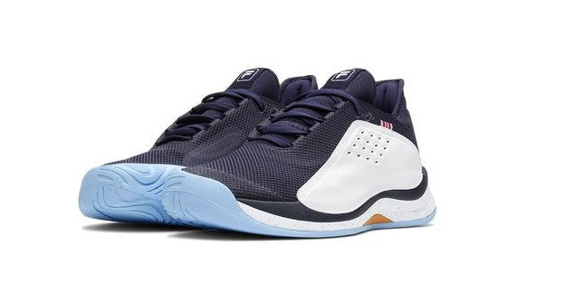 Fila Mondo Forza Men's Tennis Shoe - White/Fila Navy/Powder Blue