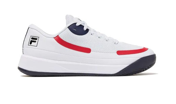 Fila Quick Ace Mens Tennis Shoe - White/Fila Navy/Fila Red