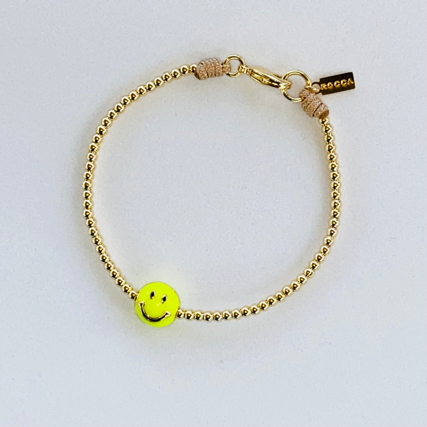 😊 "Happy Point" Tennis Bracelet – Optic Yellow Charm | 6.75" - SKU # 5200041