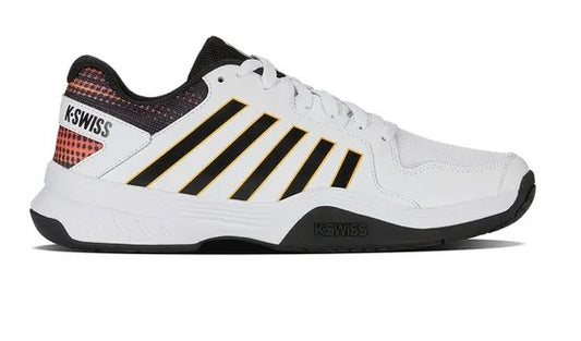 K Swiss Court Express Mens Pickleball Shoe - White/Dubarry/Daffodil
