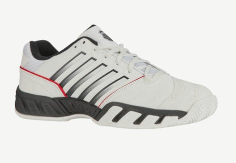 K Swiss Bigshot Light 4 Mens Tennis Shoe - Bright White/Stretch Limo/High Risk Red