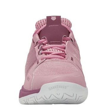 K Swiss Ultrashot Team Womens Tennis Shoe - Cameo Pink/Grape Nectar/White
